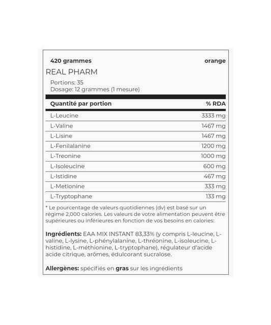 EAA - REAL PHARM - 9 ESSENTIAL AMINO ACIDS | 420 G