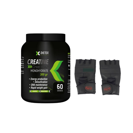 Creatine Creapure 300 G & Gants De Musculation En Cuir