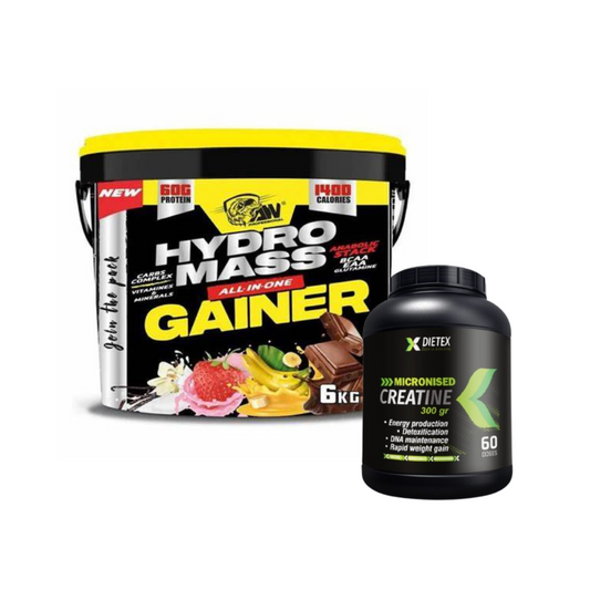 Hydro Mass Gainer 6 Kg + Creatine Monohydrate 300 G