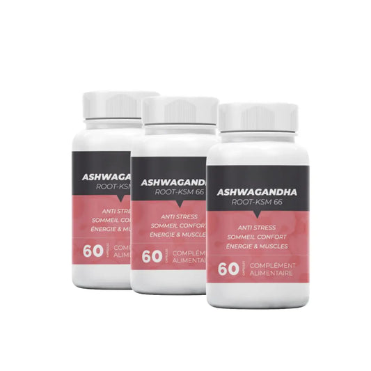 3 x Ashwagandha Root Ksm 66 (180 Capsules ) Doodi's Gym Pro