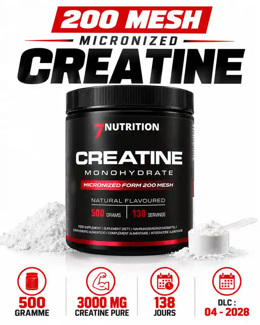 7 Nutrition Créatine Monohydrate 500 g + Shaker