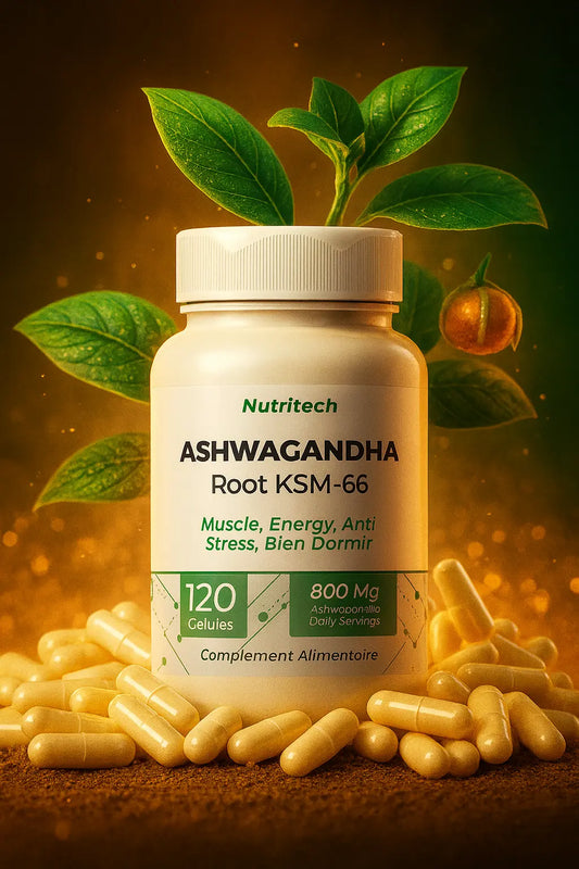 Ashwagandha Root Ksm 66 - 120 Capsules Nutritec