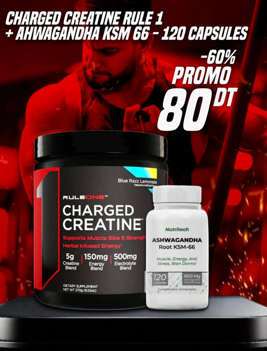 Charged Creatine Rule 1 + Ashwagandha Root Ksm 66