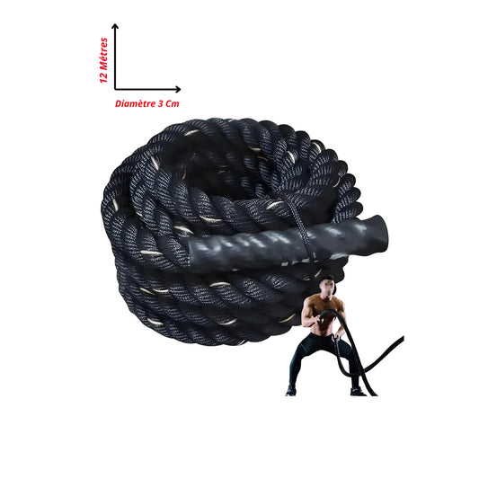 Corde CrossFit Ondulatoire – 12 mètres | Diamètre 3 cm Doodi's Gym Pro