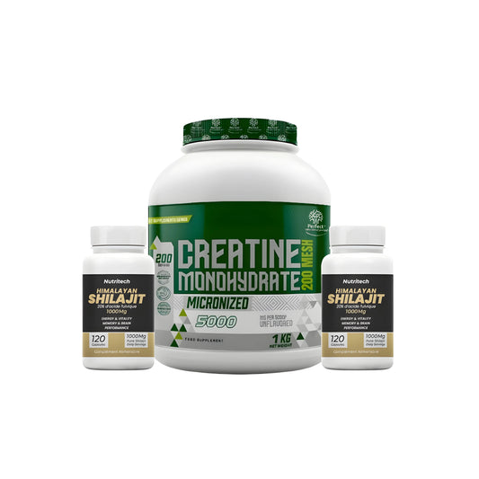 Creatine 1 Kg + 2 Shilajit 240 Capsules Perfect Nutrition