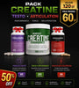 Creatine perfect 200g  + Collagen herbz  + Ashwagandha herbz Pack Doodi's Gym Pro Nutrition