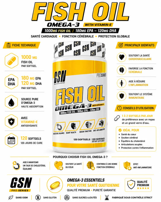 Gsn Fish Oil Omega 3 - 120 Softgels GSN