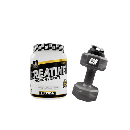Gsn Monohydrate Creatine 500 G +Shaker Dumbbell GSN Gsn Nutrition
