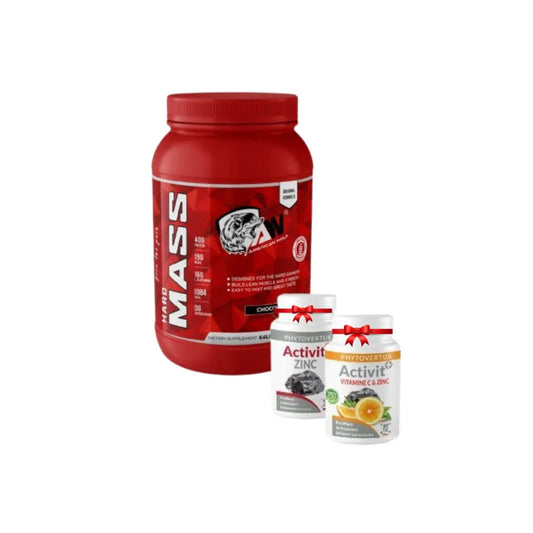 Hard Mass Gainer3 Kg + Zinc 30 Caps + Vit c 30 Caps american wolf