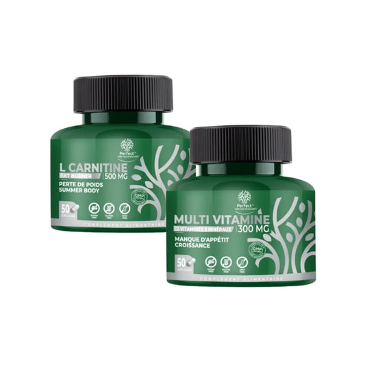 L Carnitine + Multivitamine 50 Gélulues Perfect Nutrition