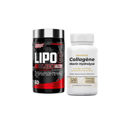 Lipo 6 Black Nutrex Tunisie + Collagen Marin Hydrolysé 120 Capsules nutrex