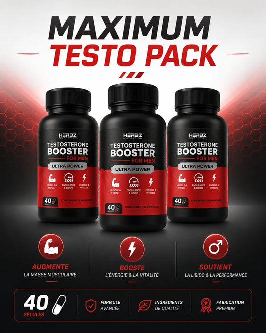 Maximum Testo Pack – Force, Énergie & Vitalité Masculine Doodi's Gym Pro