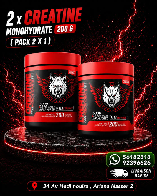 Monohydrate Creatine American Wolf x 2 american wolf Supps