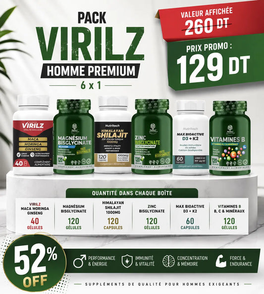 Pack Virilz Homme Premium Tunisie Doodi's Gym Pro