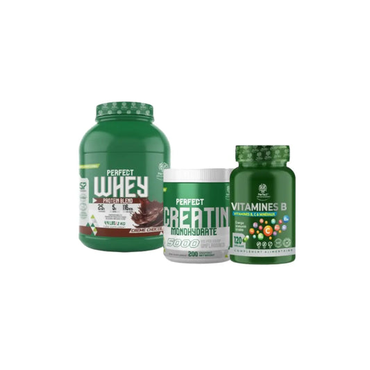 Perfect Whey 2 Kg + Creatine Monohydrate 200 G + Vitamine B 120 Capsules Perfect Nutrition Labs