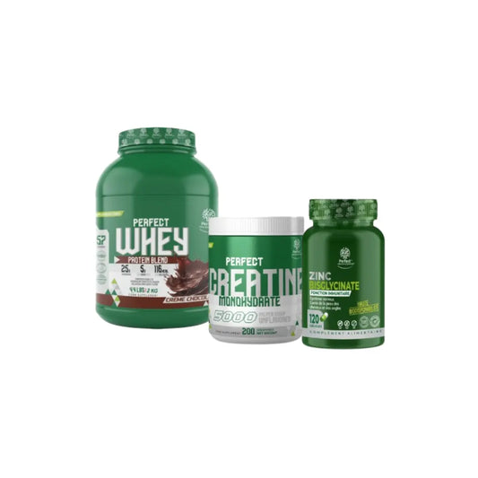 Perfect Whey 2 Kg + Creatine Monohydrate 200 G + Zinc Bisglycinate 120 Capsules