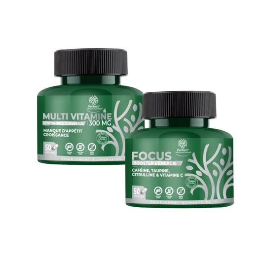 Pre Workout + Multivitamine 50 Gélulues Perfect Nutrition