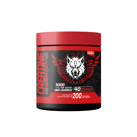 Pure Monohydrate Creatine 200 G American Wolf AW Nutrition