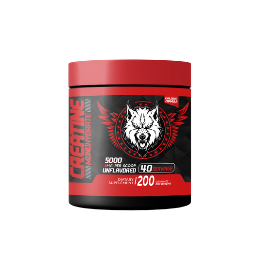 Pure Monohydrate Creatine 200 G American Wolf AW Nutrition