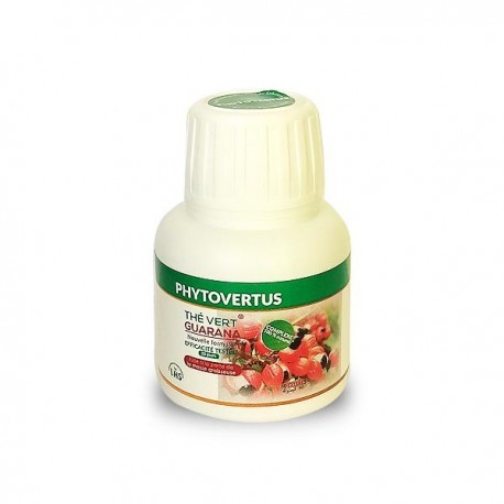 Thé Vert Guarana Brûle-graisse, Boite de 60 gélules - Phytovertus