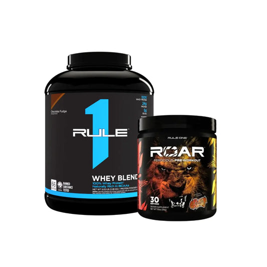 Rule 1 Pack -Whey Blend 2,27 + Pre Workout Roar