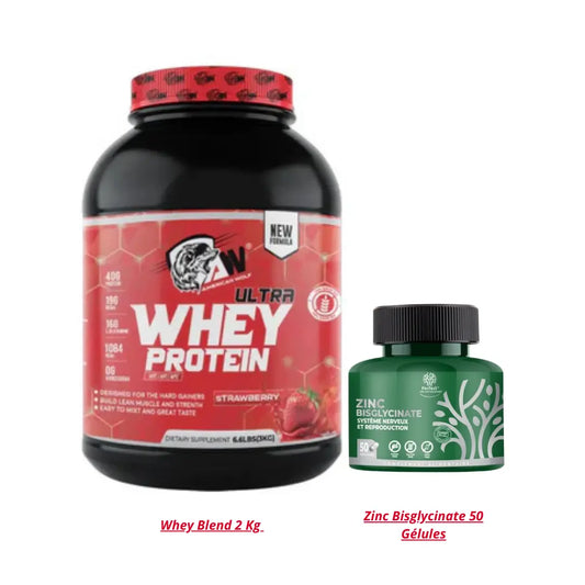 Whey 2 Kg + Zinc Bisglycinate american wolf