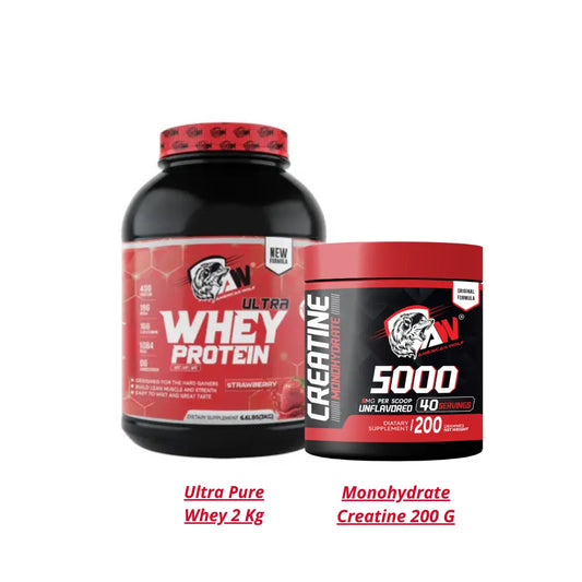 Whey Protein 2 Kg + Creatine Monohydrate 200 G american wolf