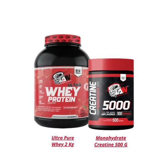 Whey Protein 2 Kg + Creatine Monohydrate 500 G american wolf