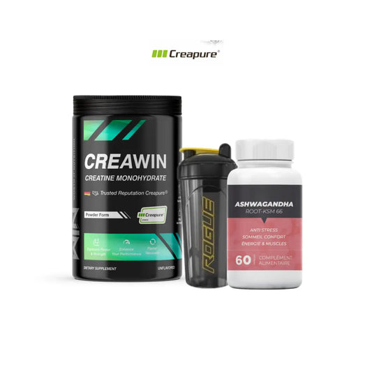 Win Creapure Creawin 500 G + Ashwagandha Ksm 66 + Shaker Win Nutrition