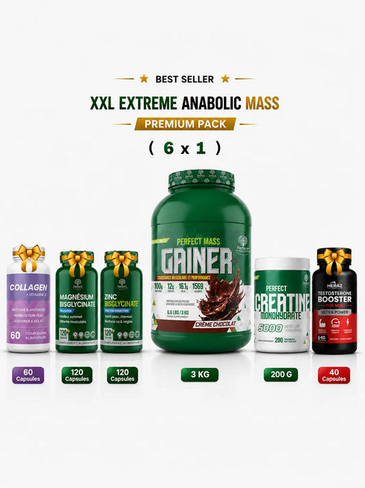 XXL Extreme Anabolic Mass Premium Pack (6 en 1) Perfect Nutrition