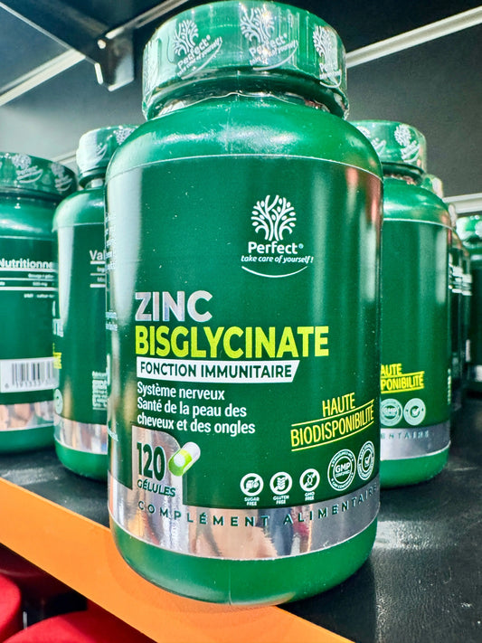 Zinc Bisglycinate 120 Capsules Tunisie Perfect Nutrition Perfect Nutrition