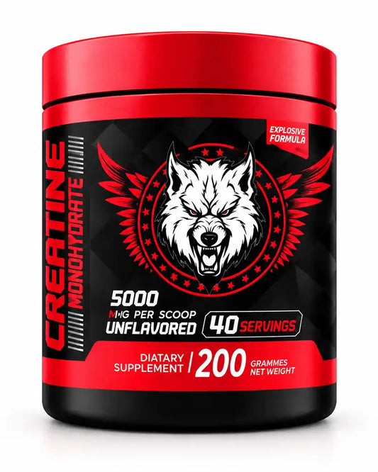 Pure Monohydrate Creatine 200 G American Wolf