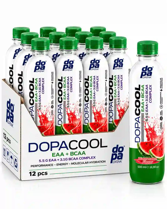 Dopacool EAA BCAA 500 ml pack de 12 bouteilles saveur Pastèque