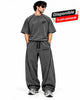 Ensemble sport homme oversize gris Rebound avec T-shirt et pantalon