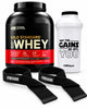 Pack Gold Standard Whey 2,27 kg avec shaker et straps de musculation en Tunisie