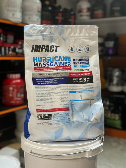 hurricane Mass Gainer 3 Kg Impact Tunisie Impact Sport Nutrition