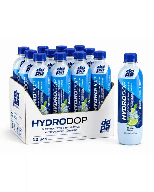 Hydrodop Electrolytes 500 ml pack de 12 bouteilles saveur Mojito