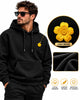 Hoodie noir à broderie florale