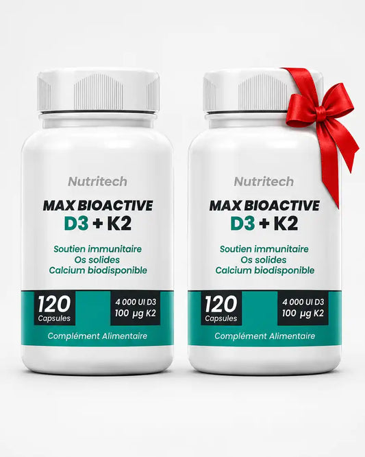 Pack 2 Vitamine D3 + K2 120 cap  Pas Chere Tunisie