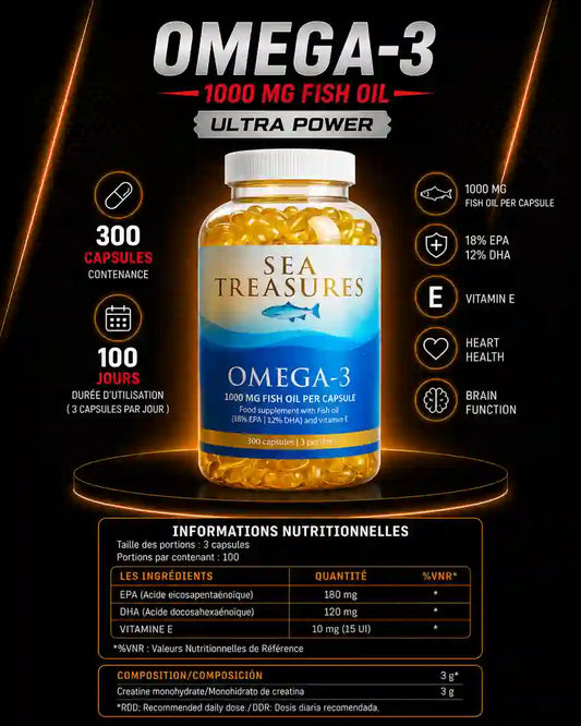 omega 3 - 300 Capsules - 1000 Mg