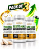 Pack de 3 Nutritech Testo Max GH Booster, 120 capsules par flacon