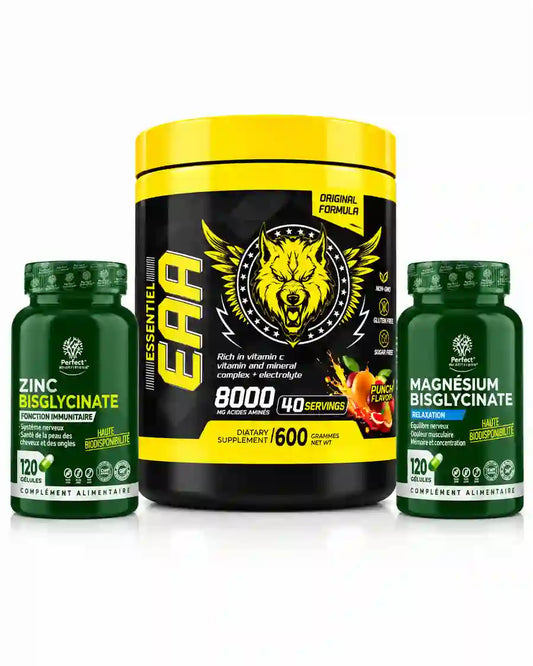 Pack American Wolf EAA 600 g avec Zinc et Magnésium Bisglycinate