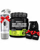 Pack BioTechUSA Créatine 300 g avec Shaker 720 ml et bandes de poignet