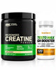 Pack Optimum Nutrition Micronised Creatine 317 g avec Testo Max 120 capsules