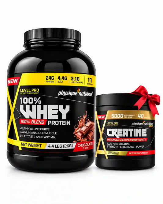 Pack Physique Nutrition Whey Protein 2 Kg Chocolate et Créatine Monohydrate 200 g
