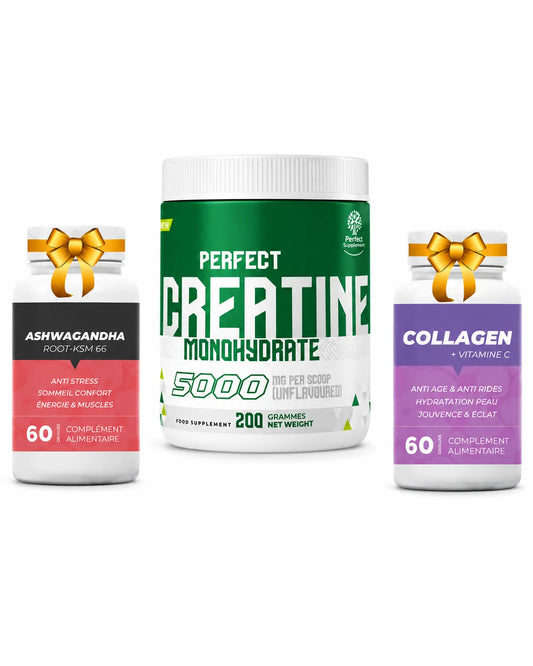 Pack Creatine  perfect + Collagen  60 cap + Ashwagandha  60 cap