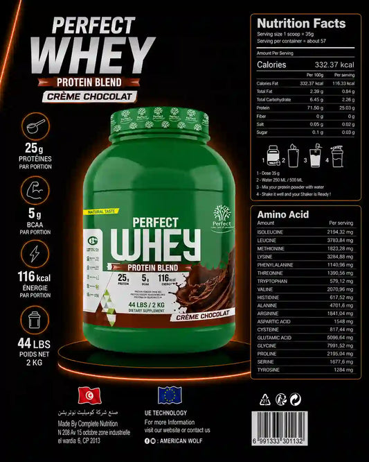 Whey 2 Kg  perfect + Creatine Monohydrate 200 G  perfect + Multivitamine 120 Capsules perfect