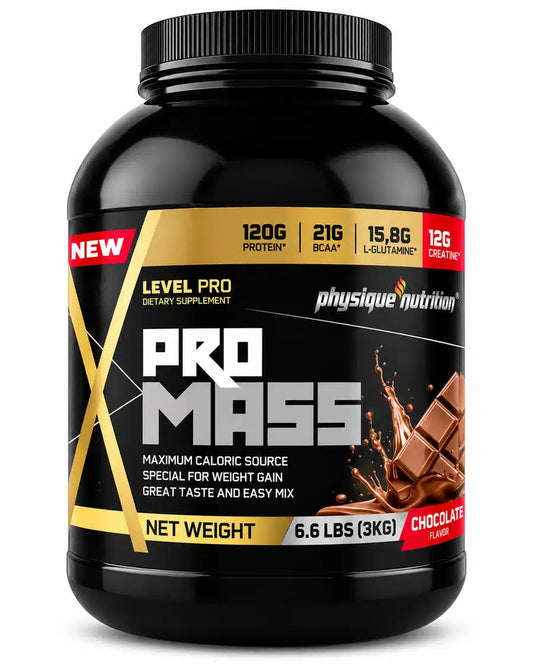 Physique Nutrition Level Pro Pro Mass 3 kg gainer chocolat prise de masse
