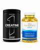 Rule 1 Creatine 390g High-Intensity Training Support avec Sea Treasures Omega-3 300 capsules 1000mg
