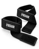 Sangles de tirage musculation noires avec pochette de rangement
